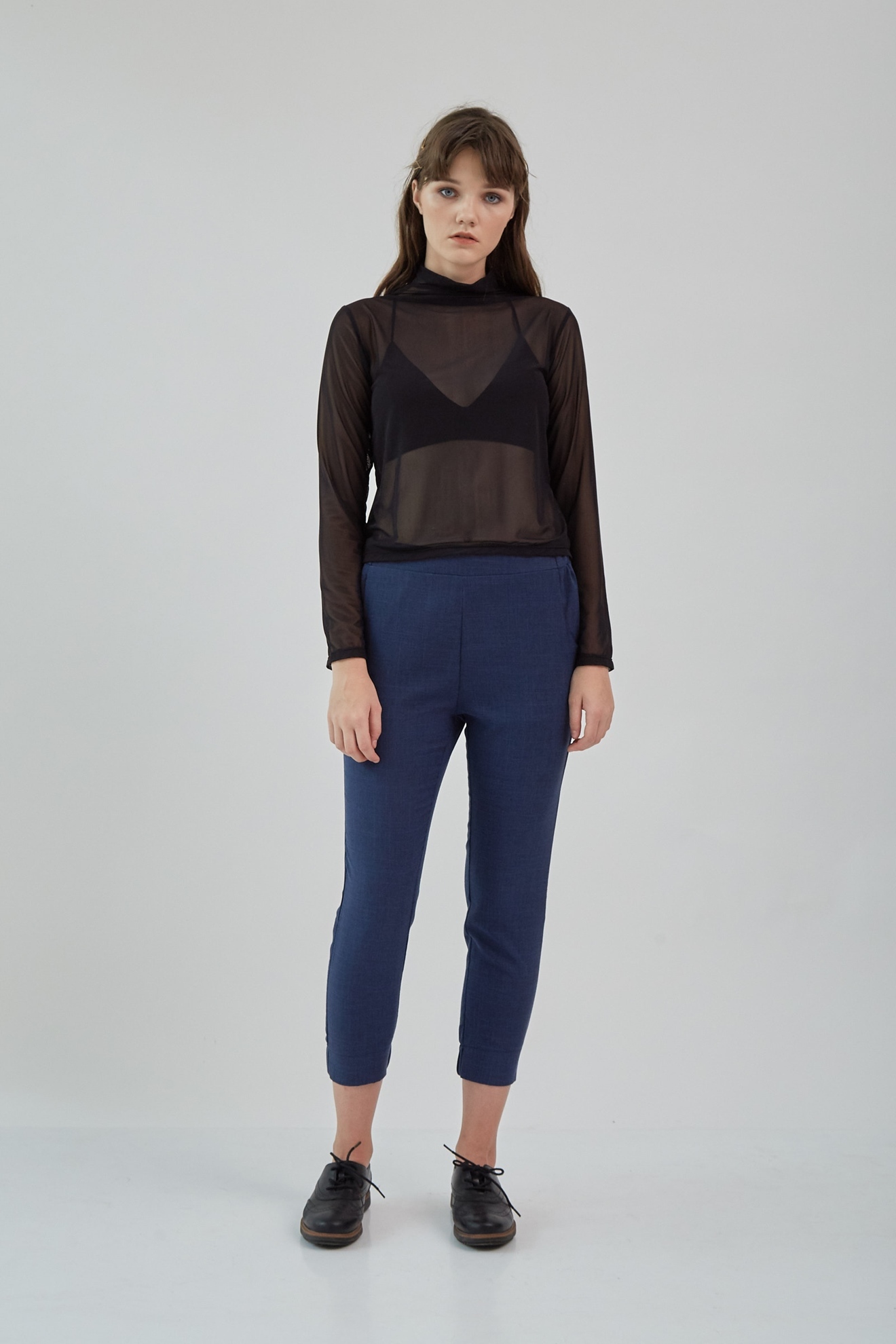 Picture of Monic Mesh Top Black 