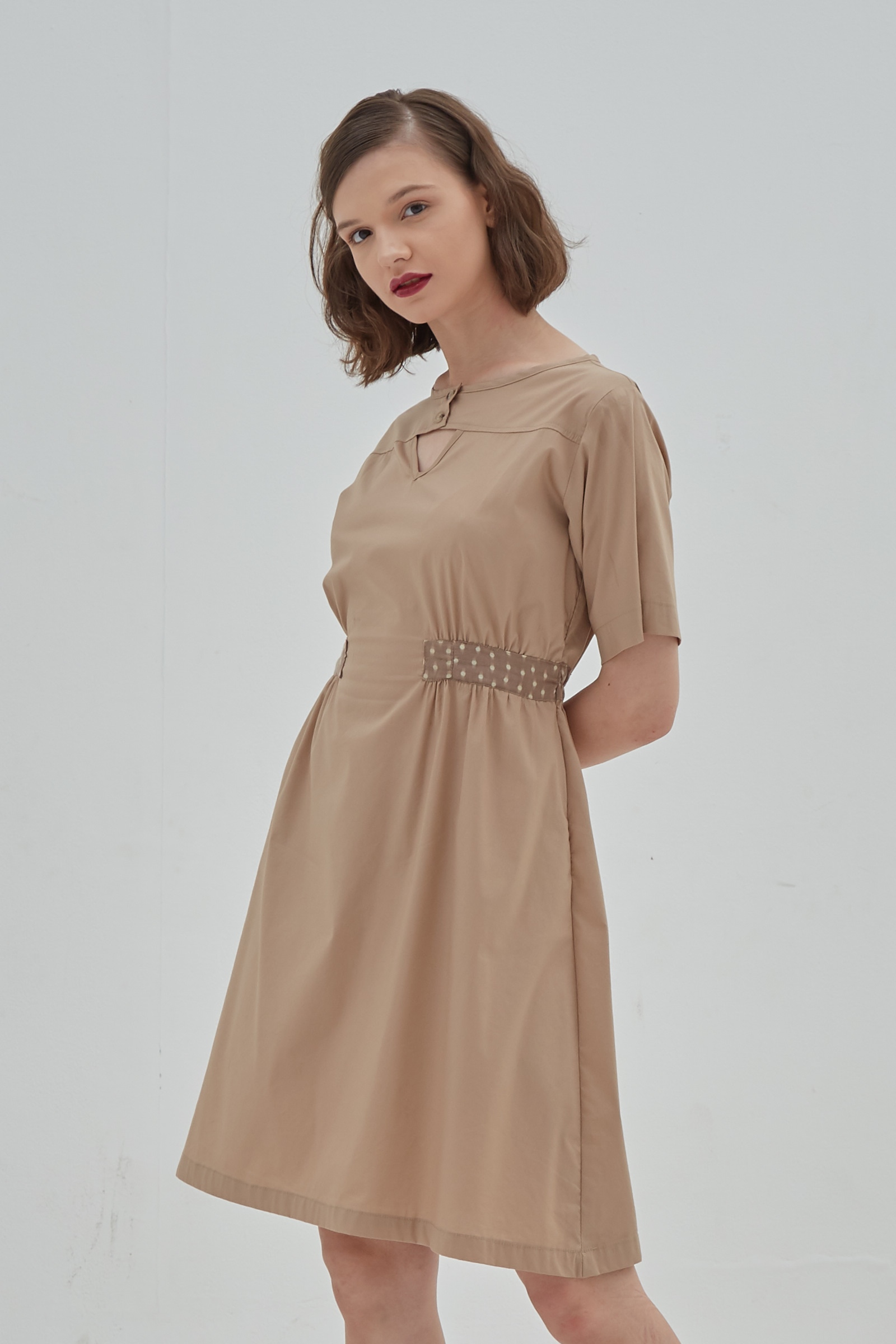 Picture of Vienna Dress KhakiDot 