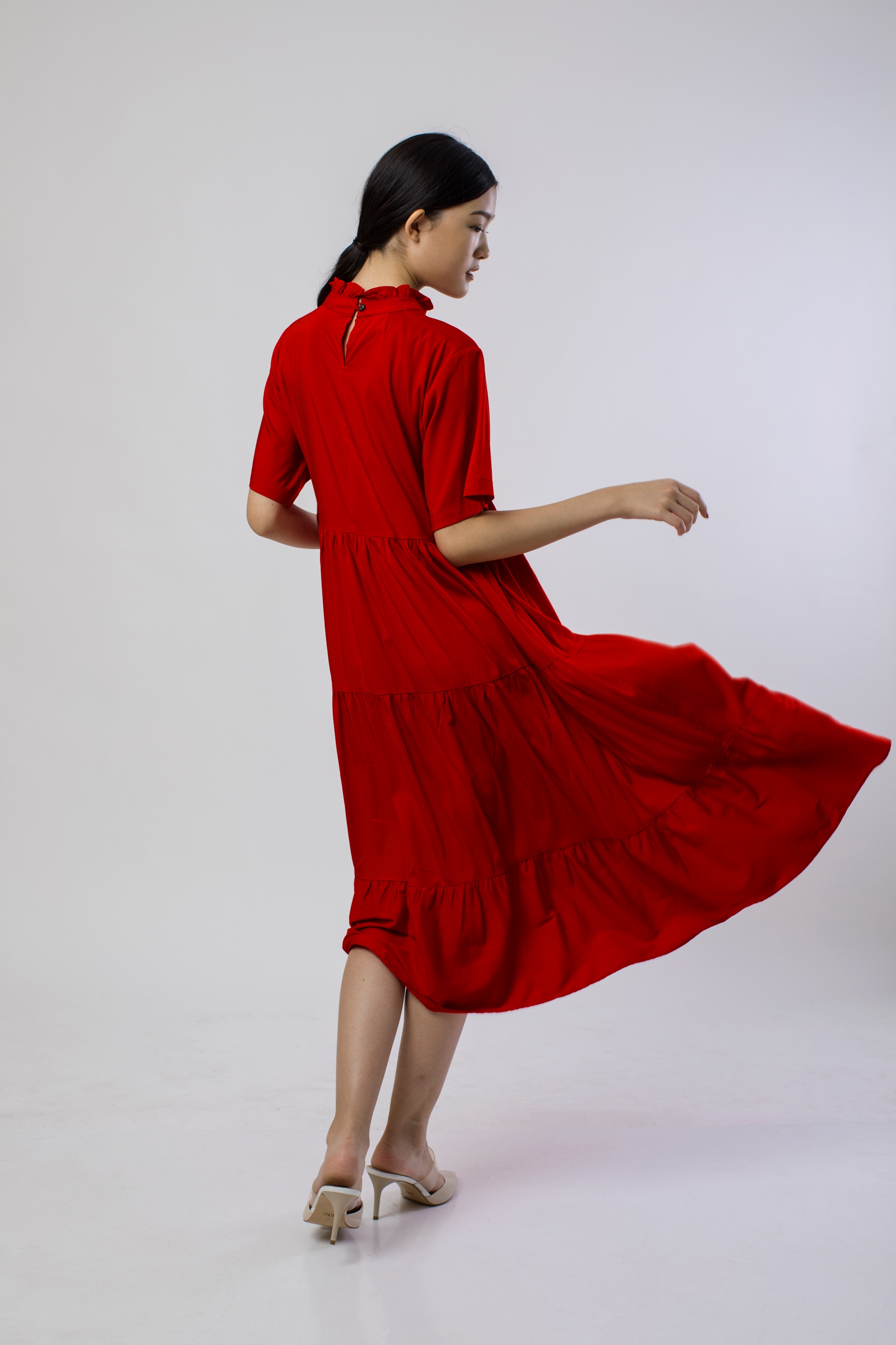 Picture of ARCANANIA DRESS CHILLI RED 