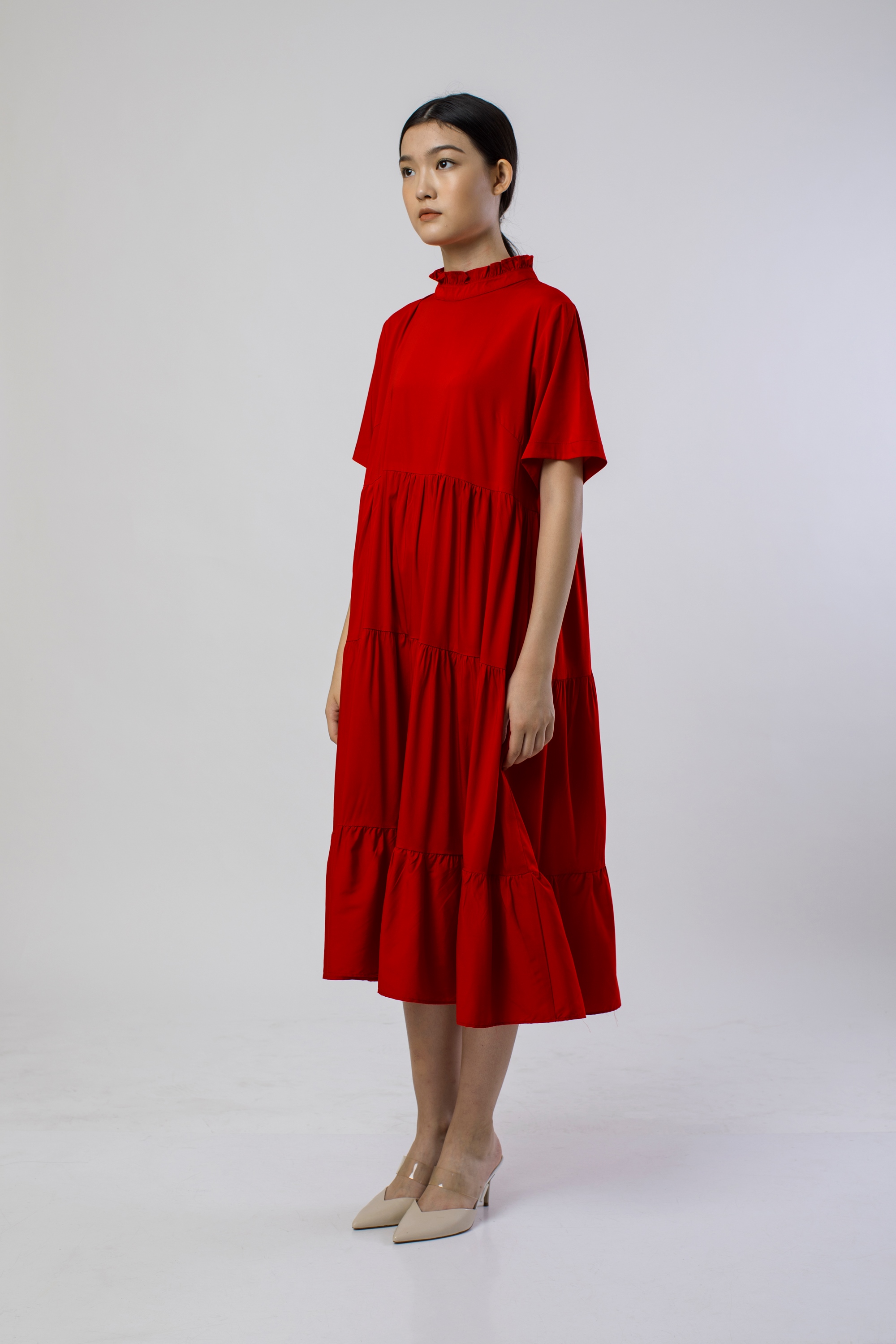 Picture of ARCANANIA DRESS CHILLI RED 