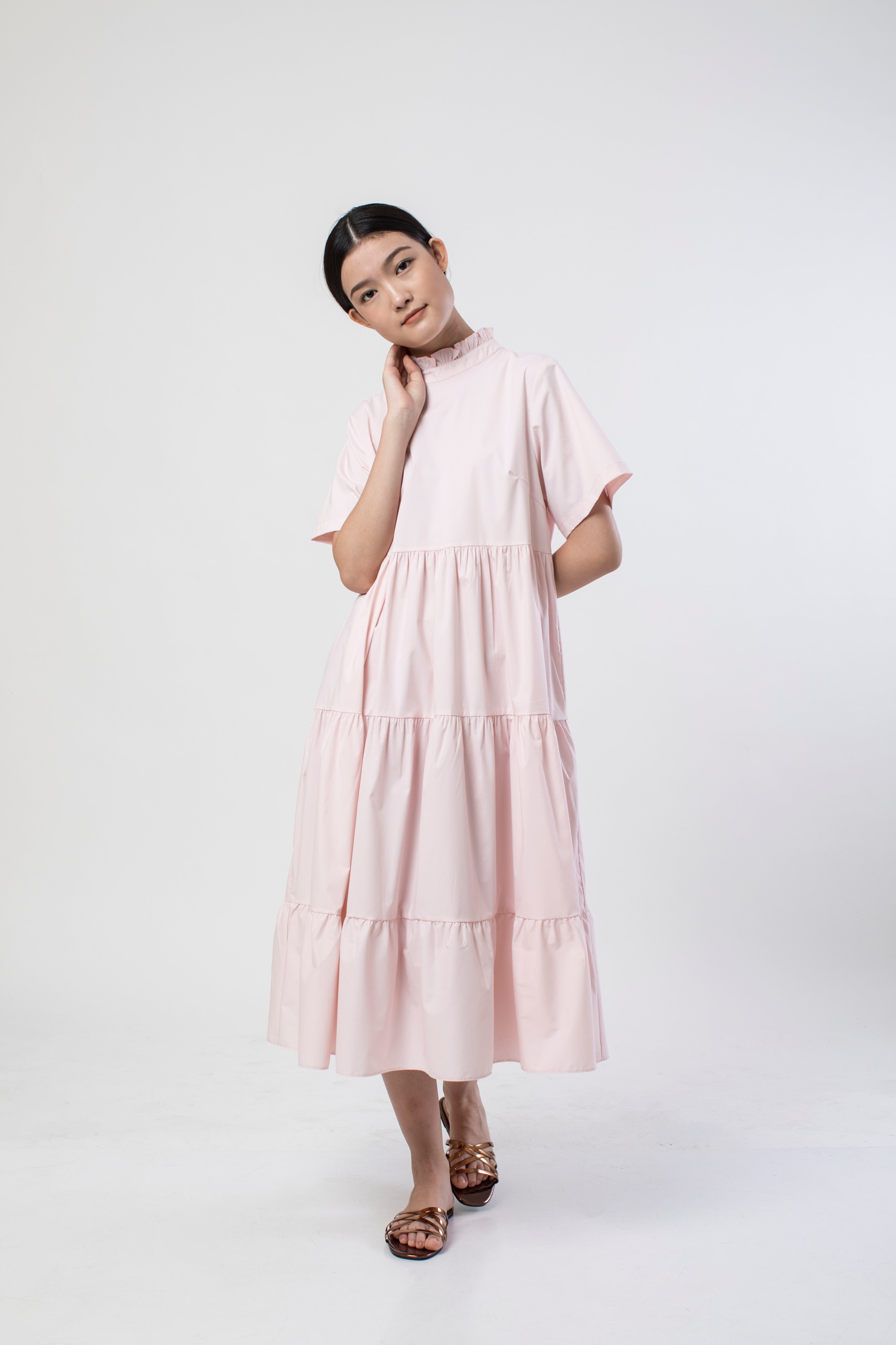Picture of ARCANANIA DRESS CHAMPAGNE ROSE 