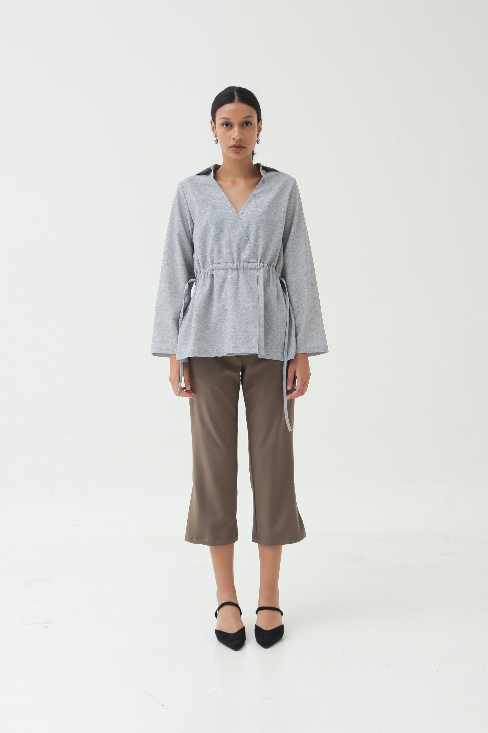 Picture of GIULIA BLOUSE GREY WOLLY 