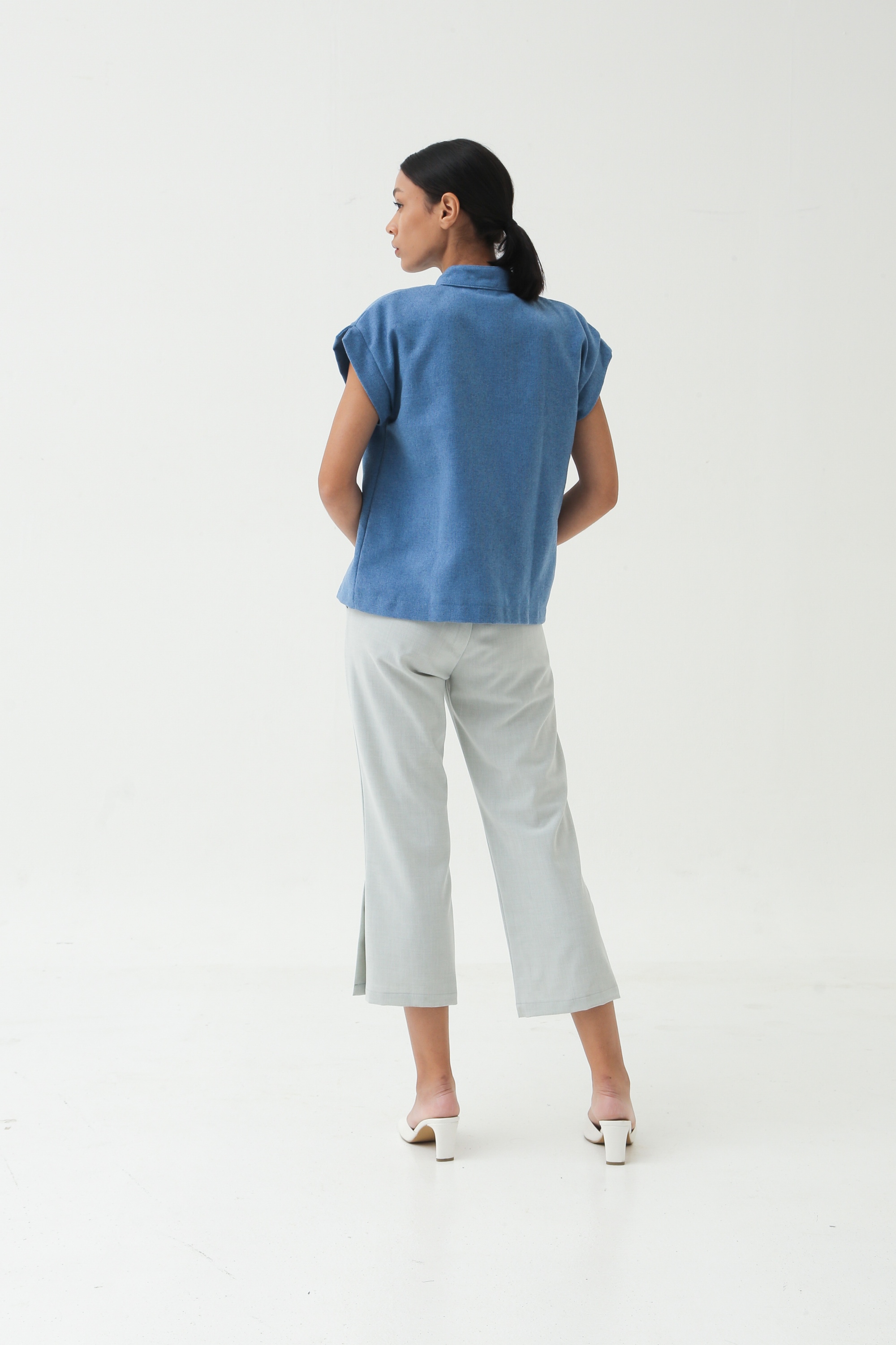 Picture of PLUMERIA TROUSER MISTY GREY 