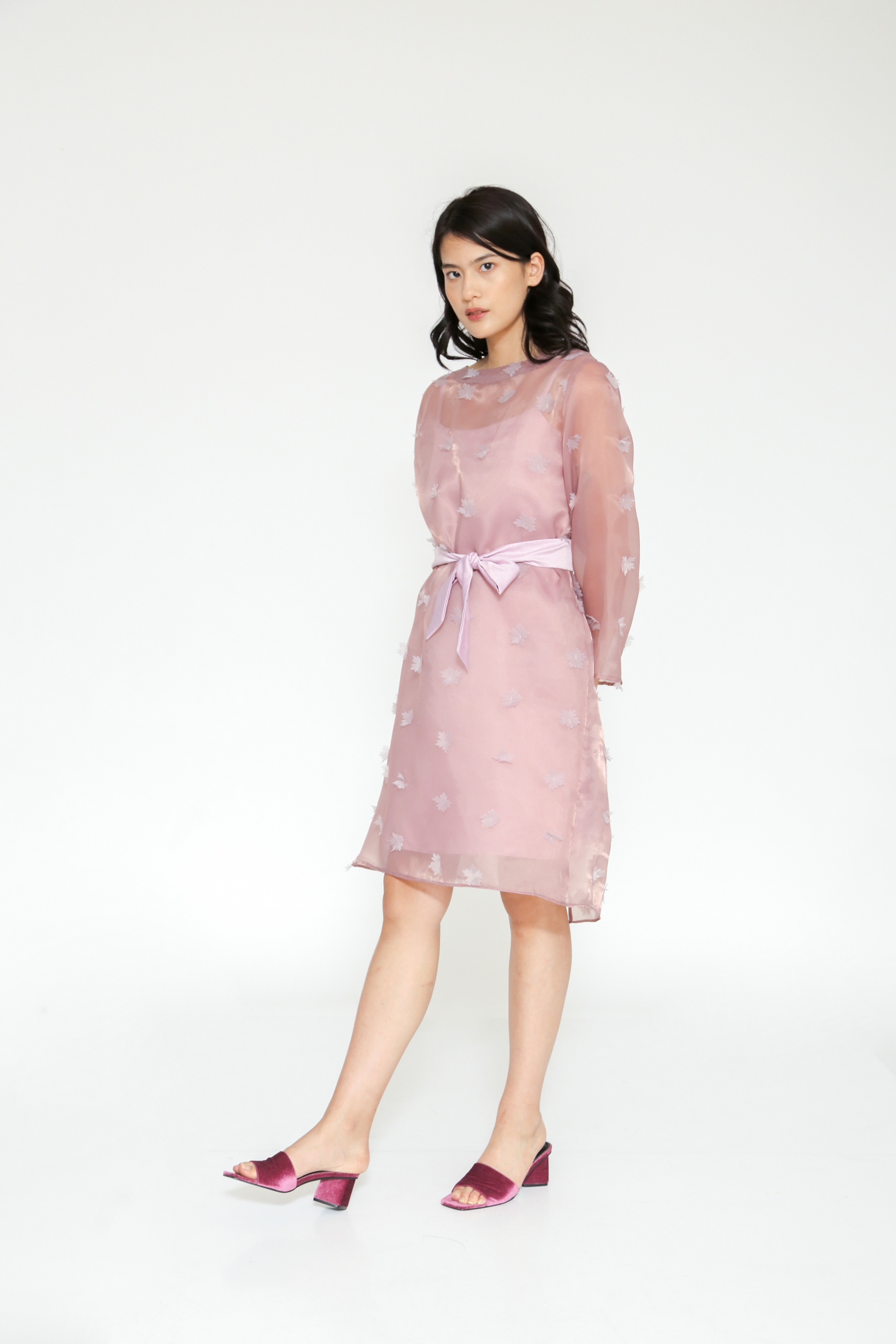 Picture of GERANIUM ORGANZA DRESS DUSTYLILAC