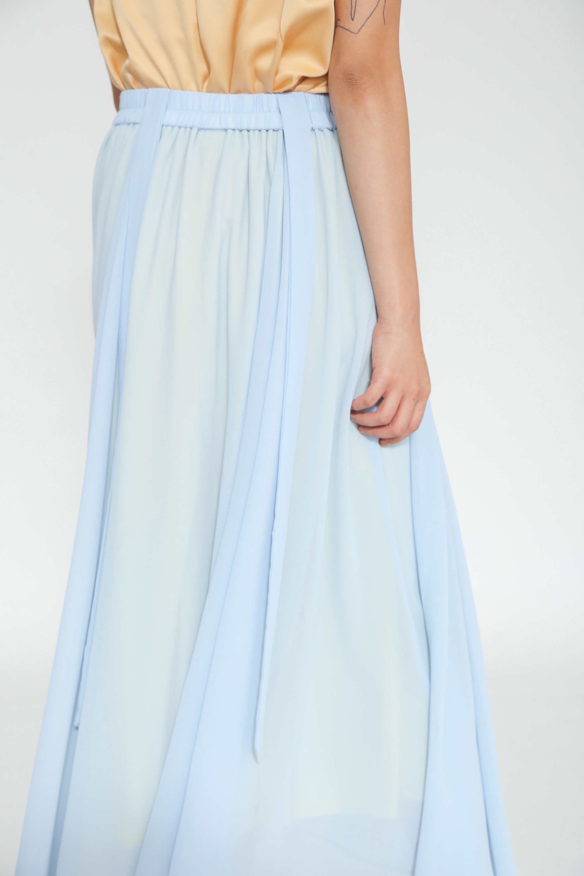 Picture of LIATRIS MAXI SKIRT SKYBLUE YELLOW