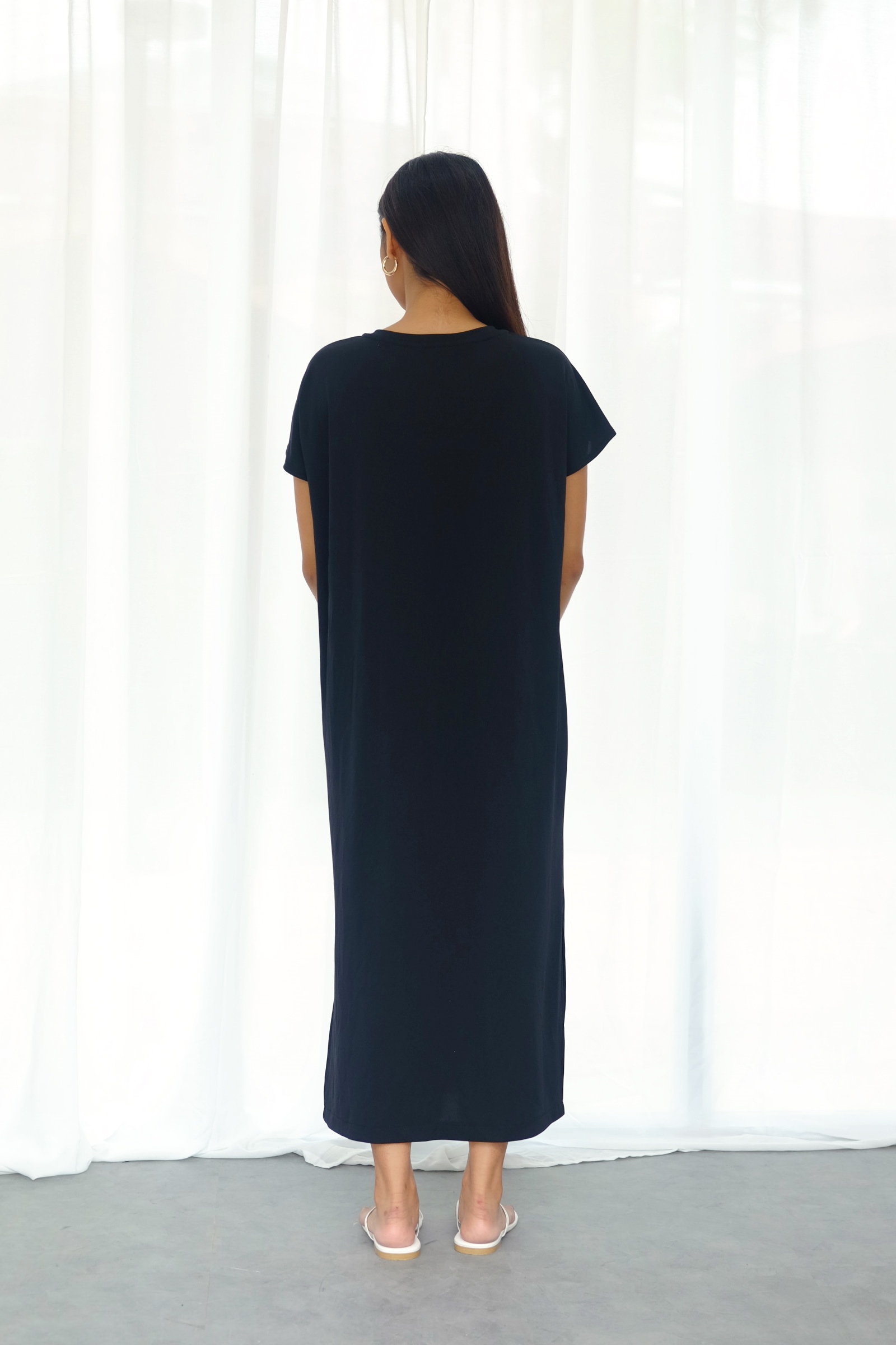 Picture of RACHEL T-SHIRT DRESS BLACK 