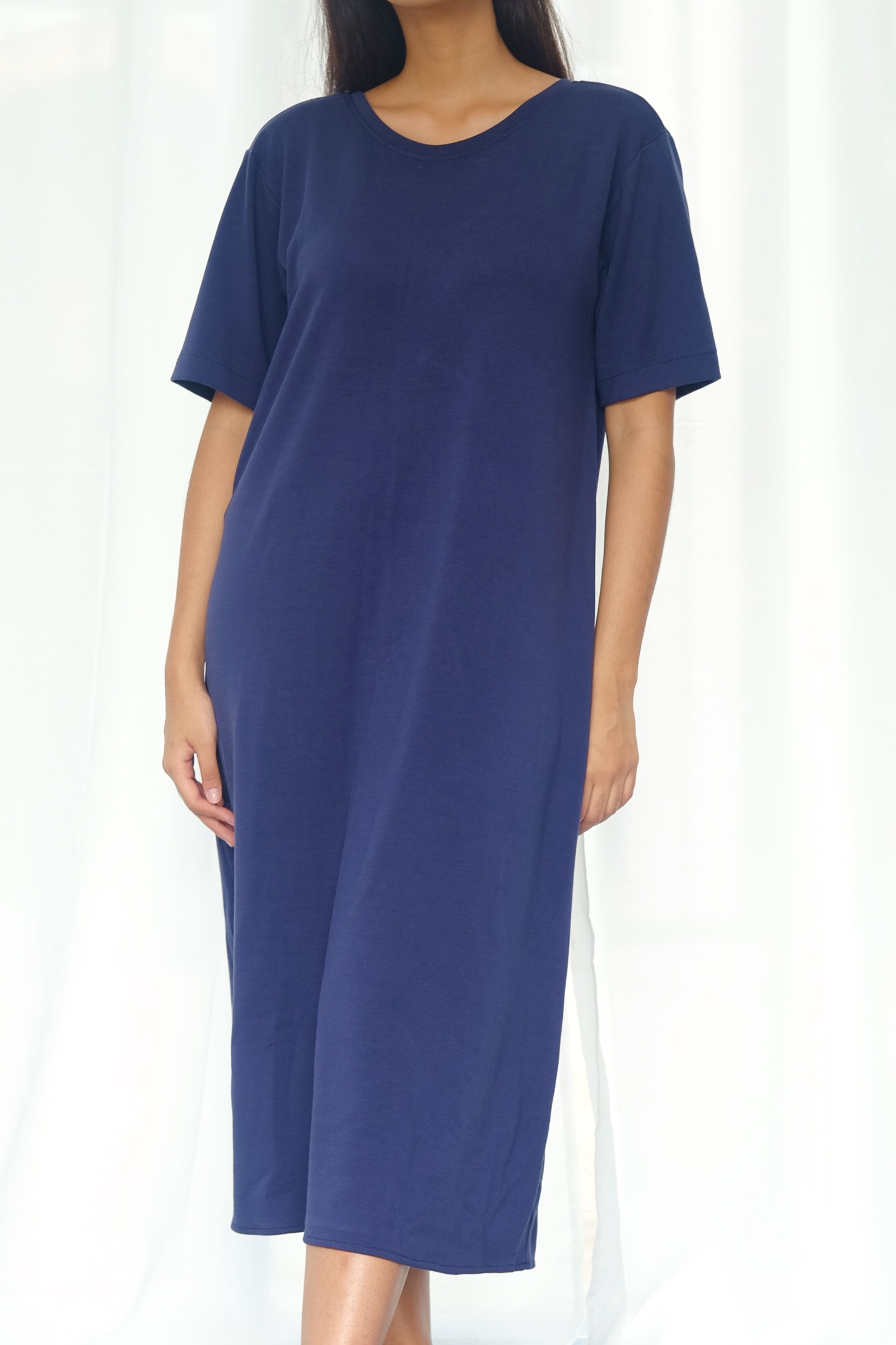 Picture of DANITA T-SHIRT  DRESS NAVY