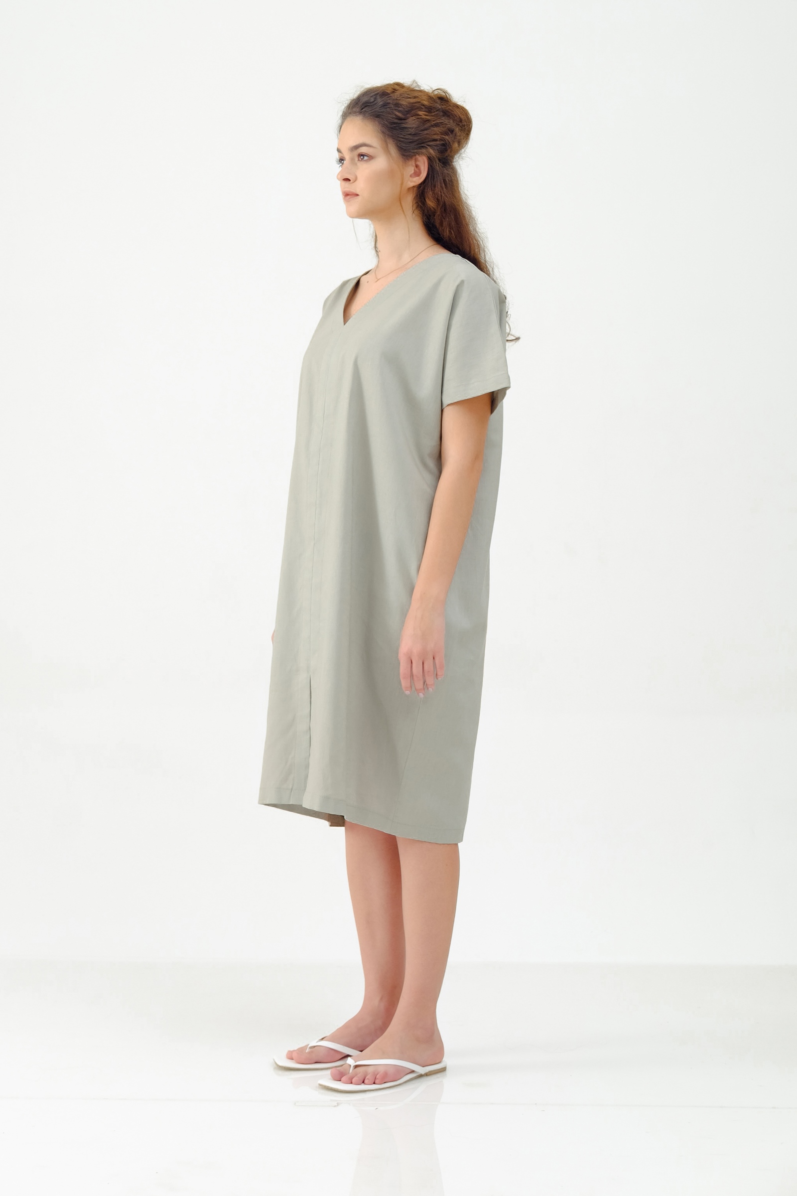 Picture of ALISTER DRESS GREENY GREY