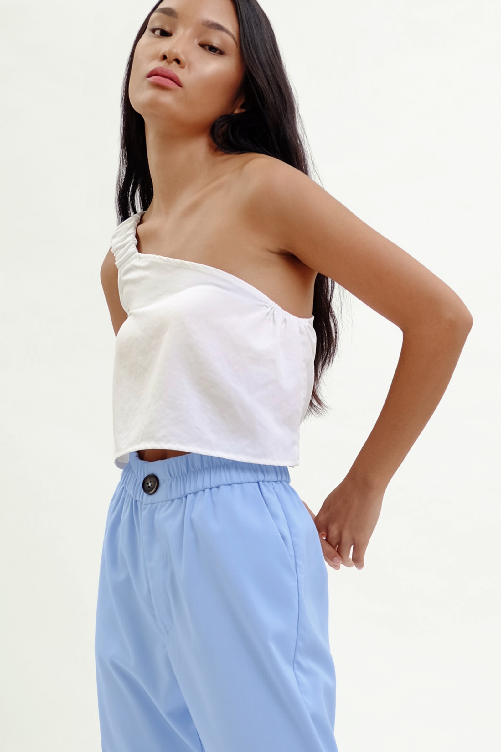 Picture of Lavey One Shoulder Top Ivory