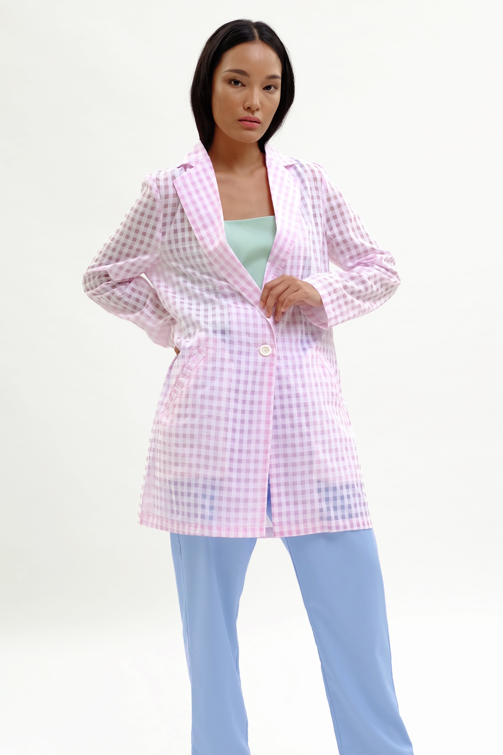 Picture of Adallyn Jacket Bubble Gum Checker  