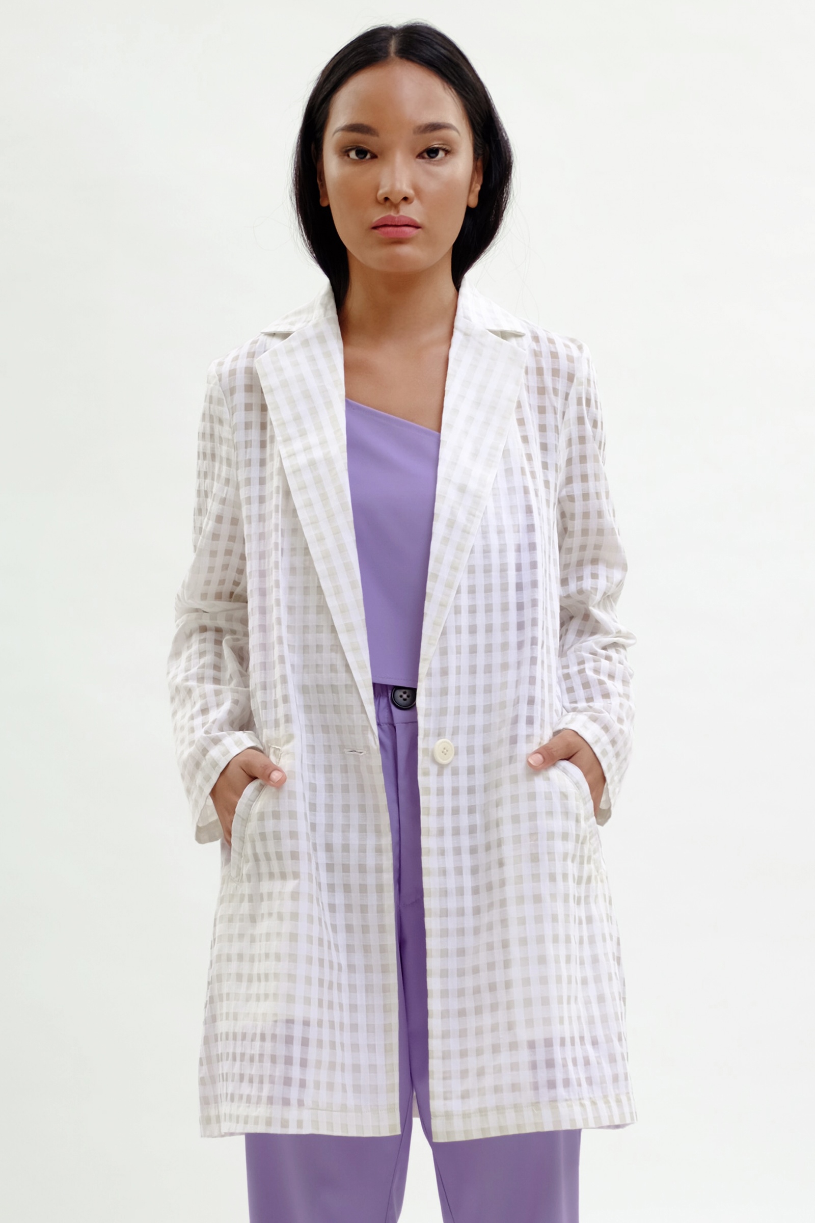 Picture of Adallyn Jacket Ivory Checker 
