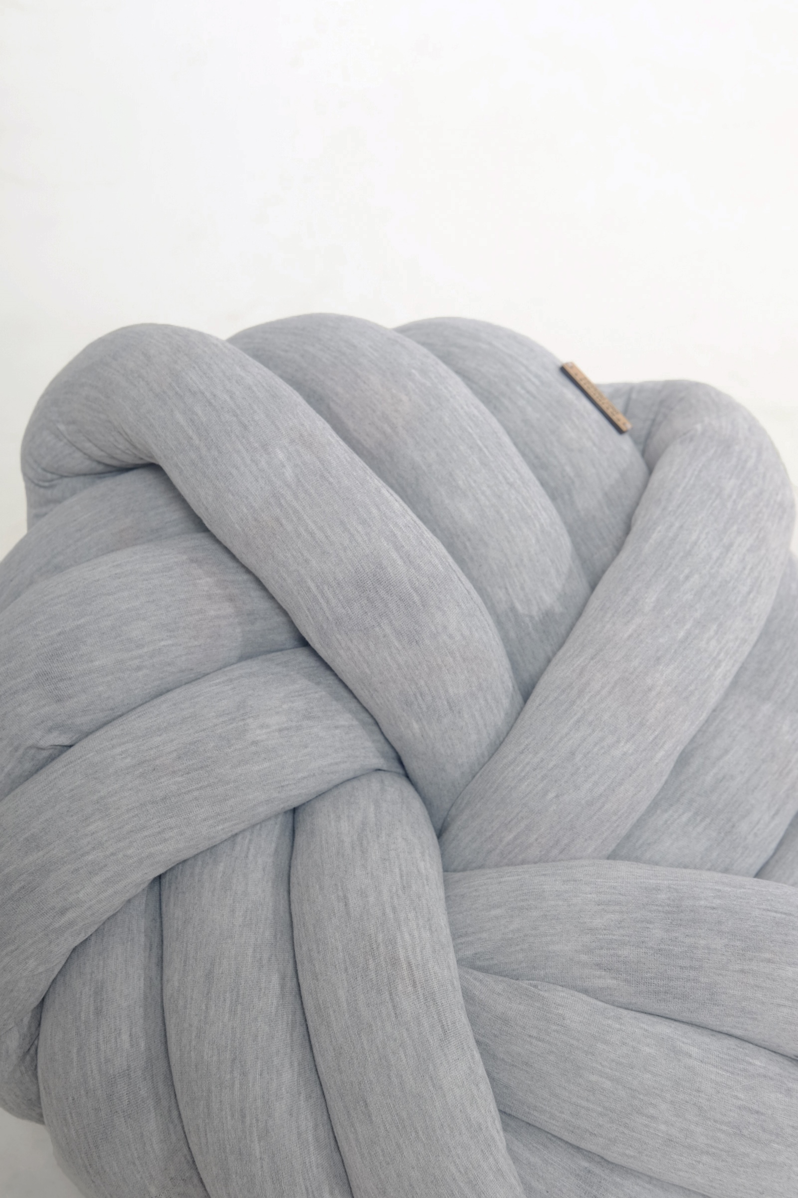 Picture of IBU KNOTTED PILLOW MISTY GREY