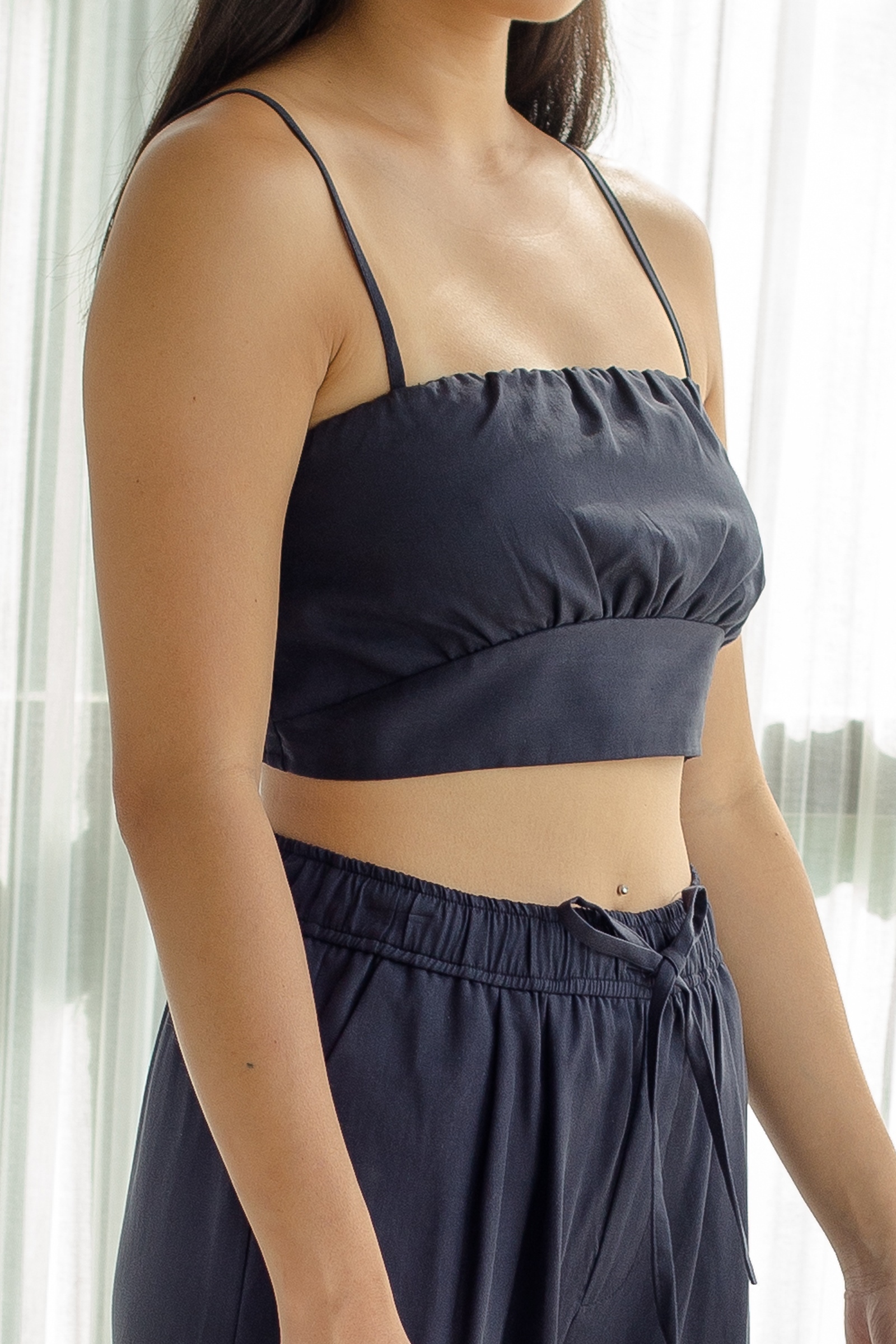 Picture of Lessie Crop Top Charcoal