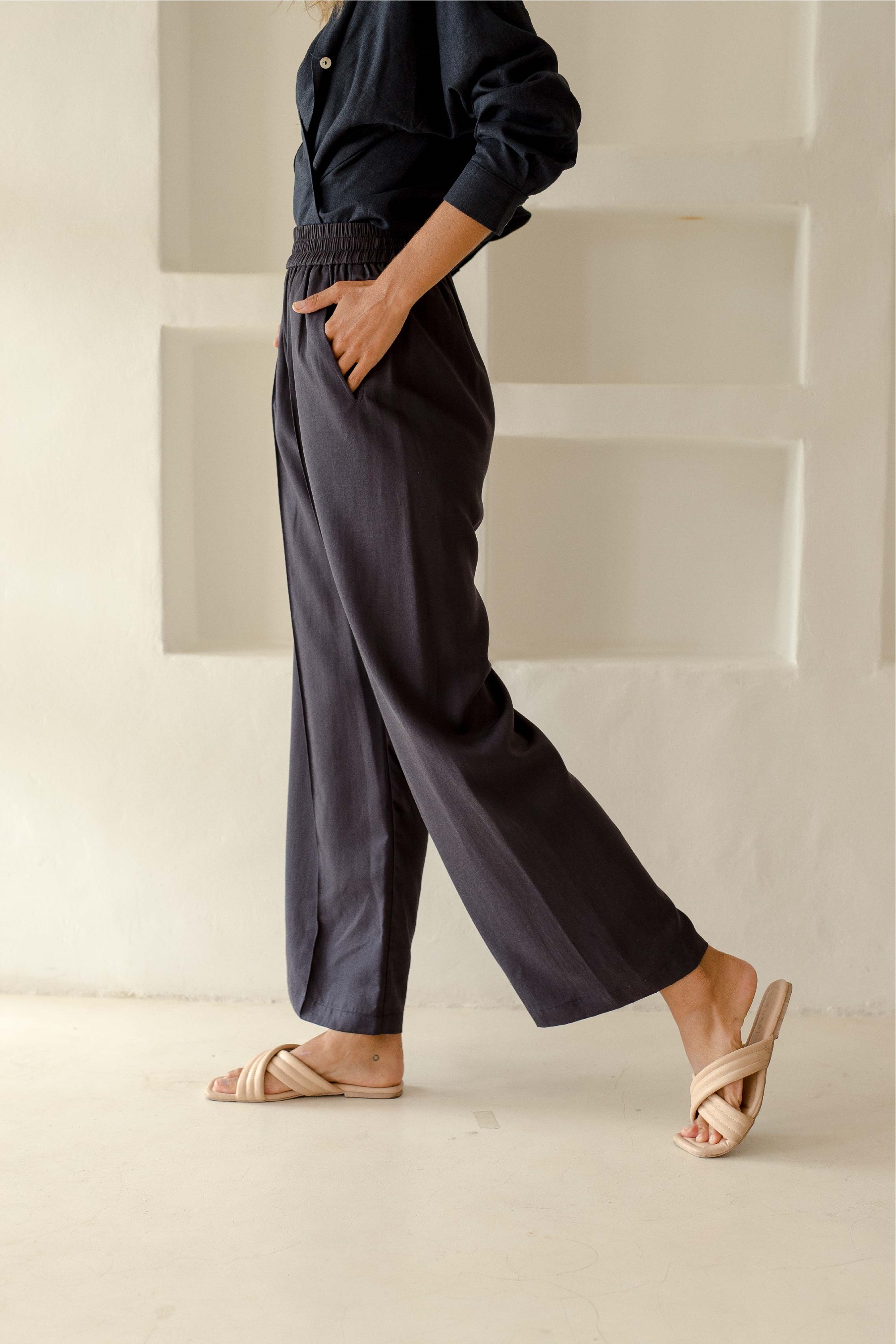 Picture of Tayla Palazzo Pants Charcoal 