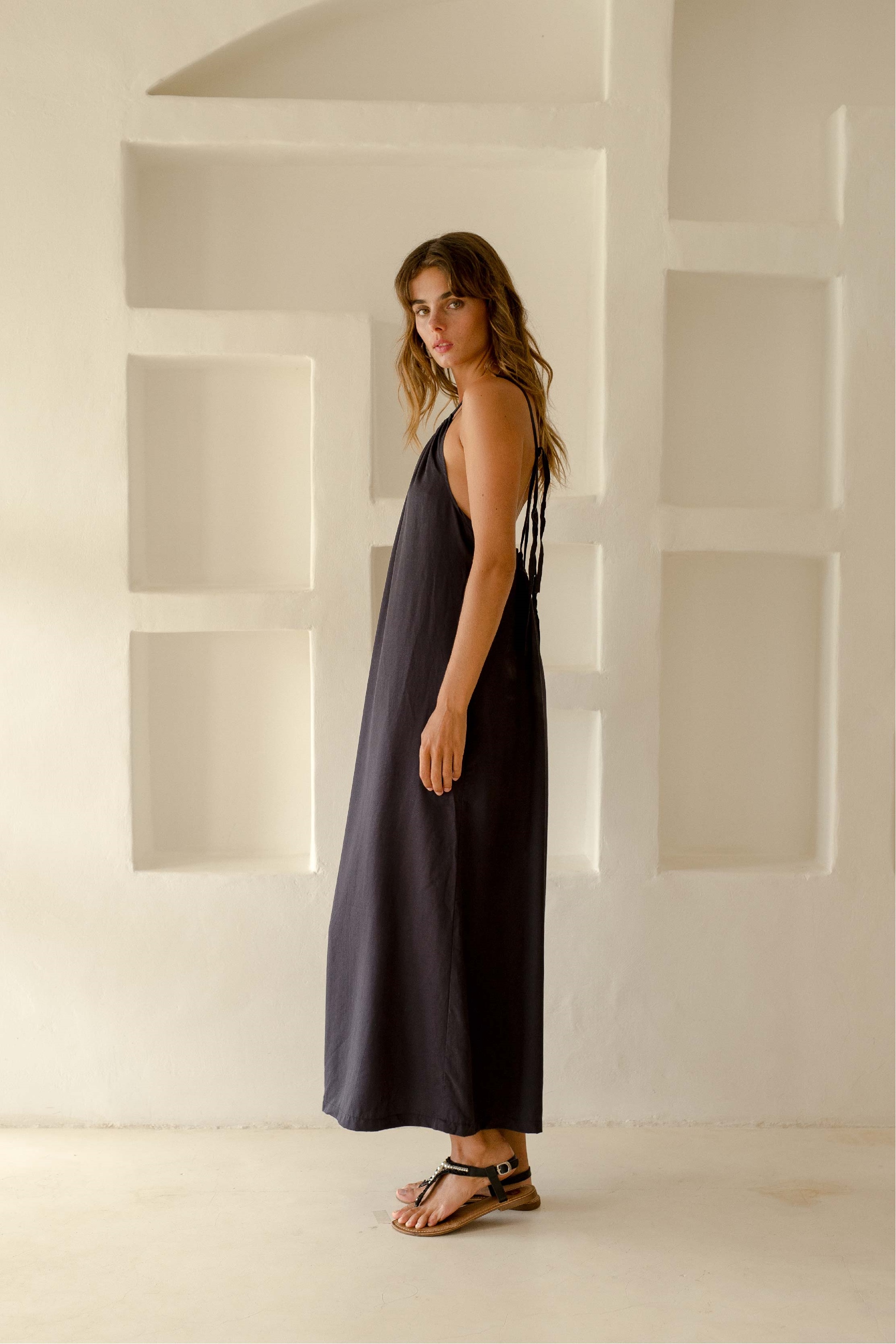 Picture of Calithea Maxi Dress Charcoal