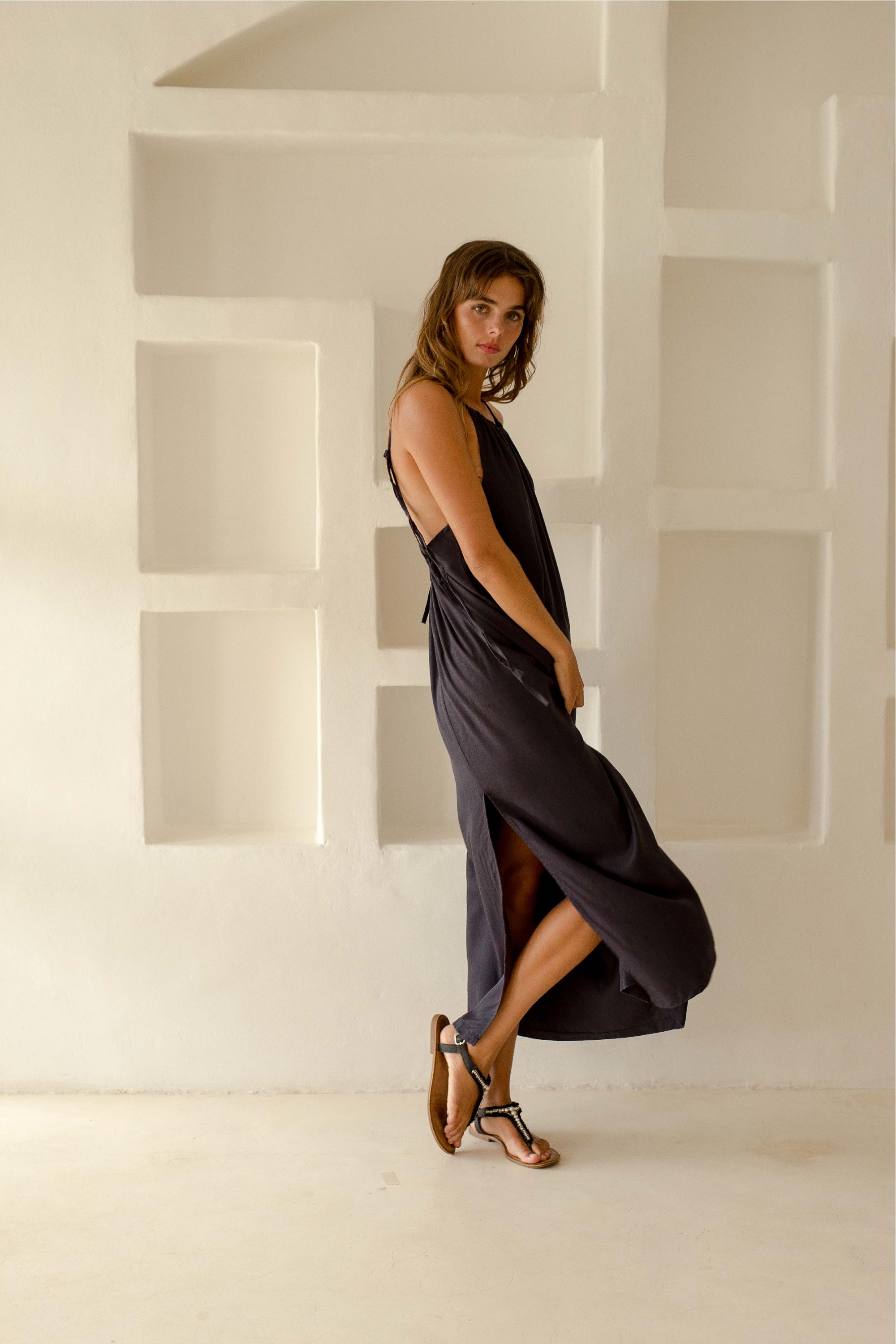 Picture of Calithea Maxi Dress Charcoal