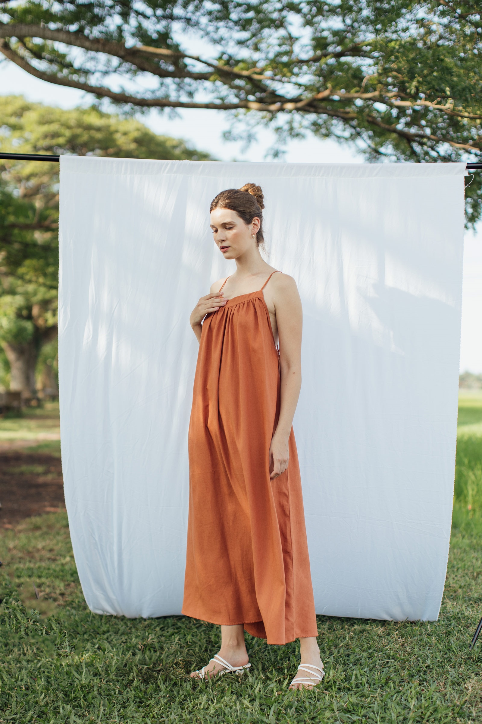 Picture of Alaila Maxi Dress Teracotta