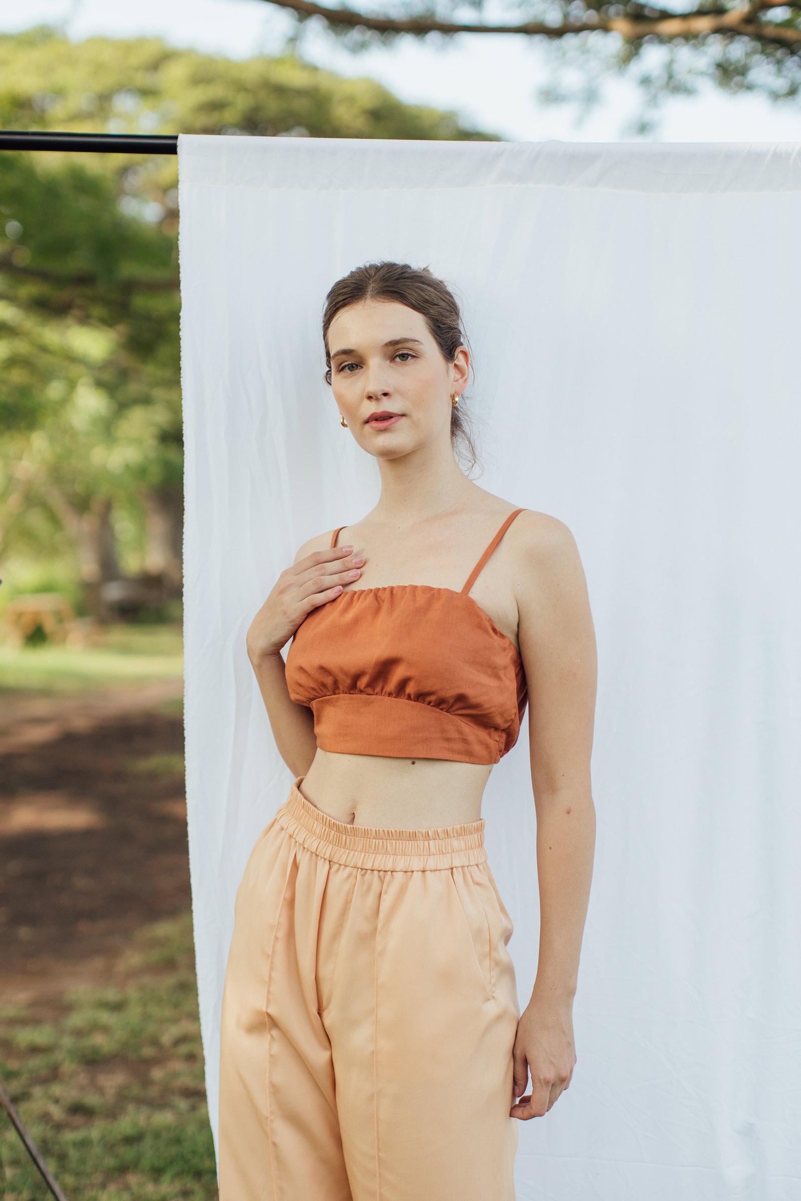 Picture of Lessie Crop Top Teracotta