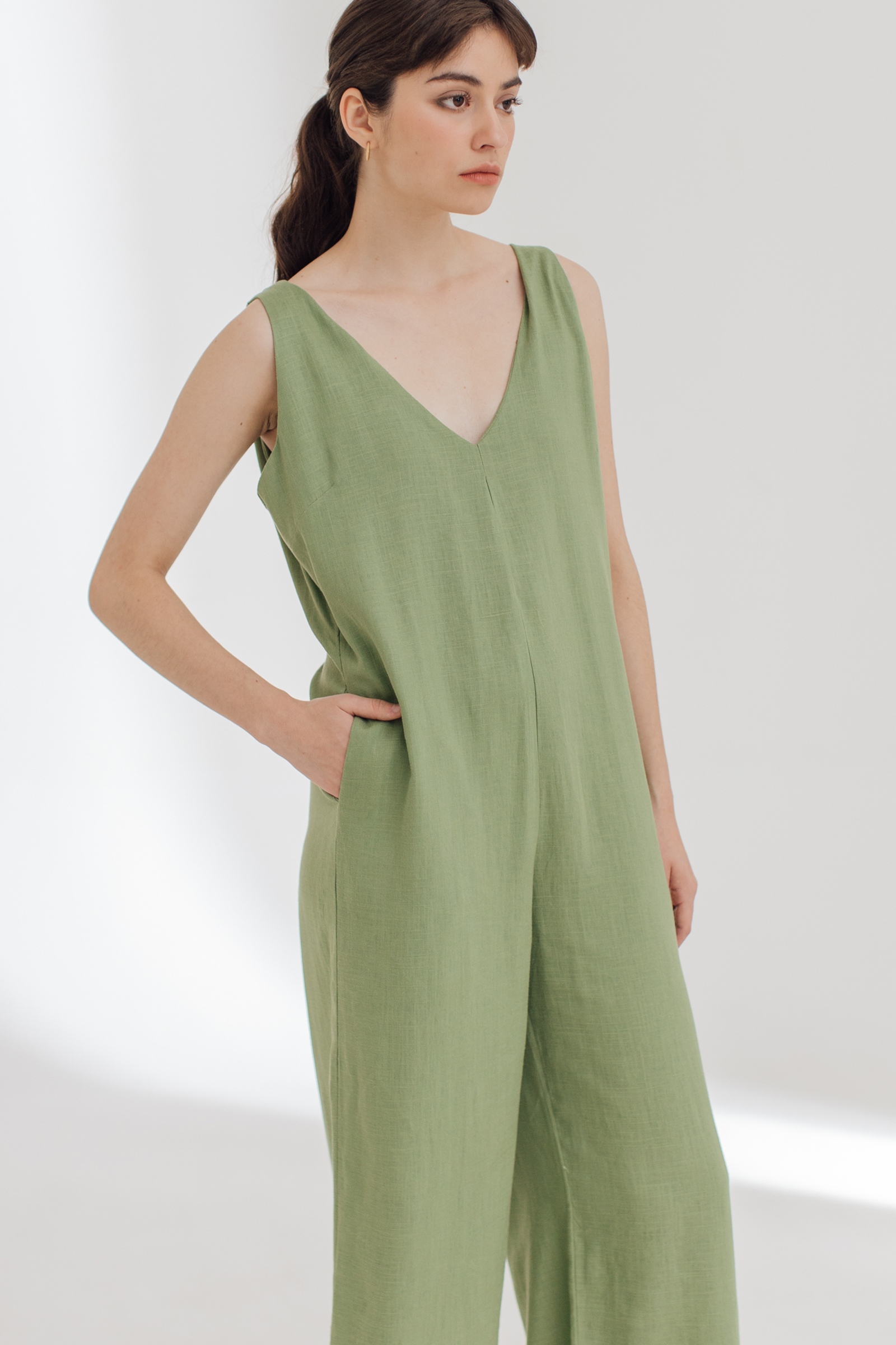Picture of Claire Jumpsuit Pea Green
