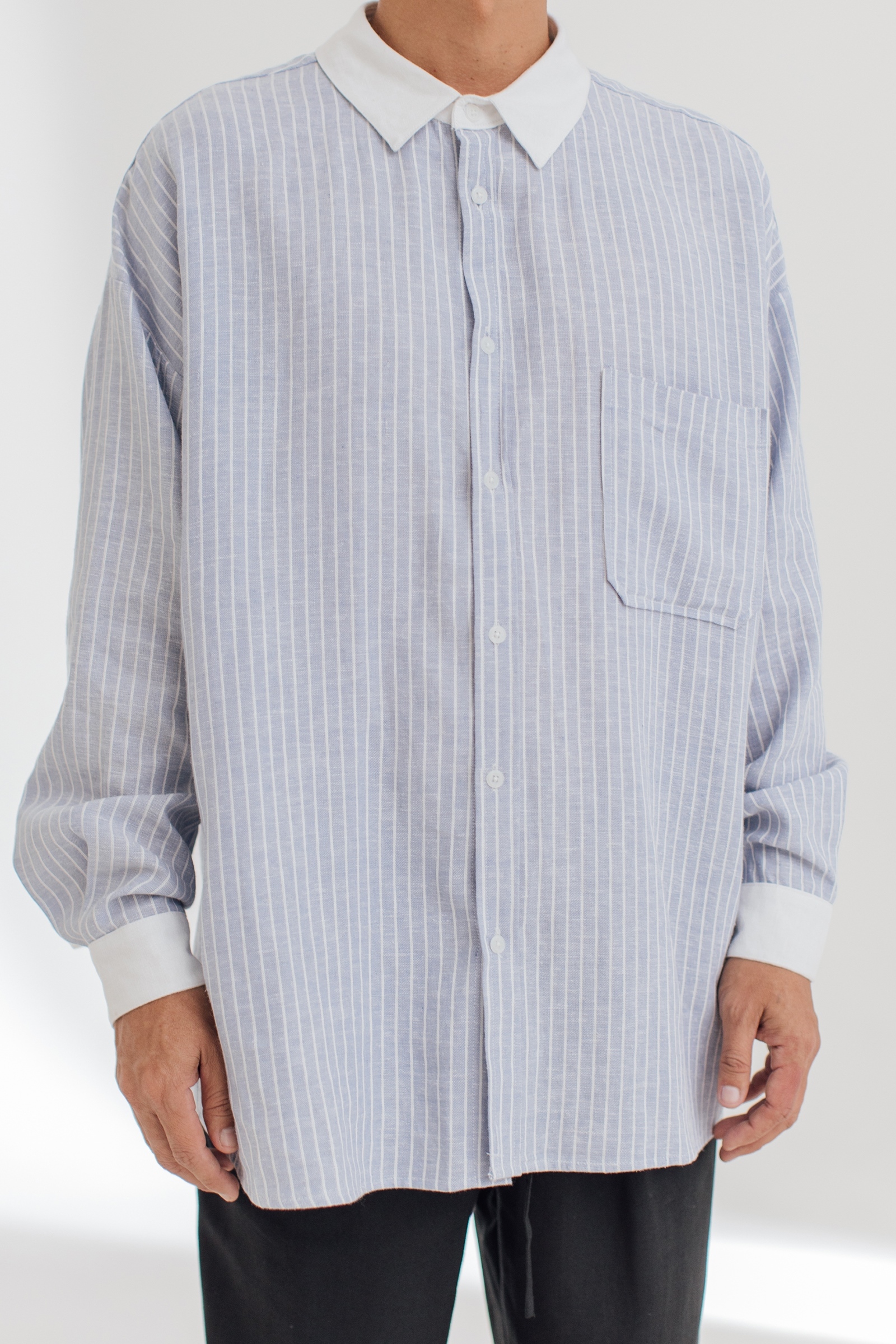 Picture of Ario Shirt Blue Stripes (Unisex)