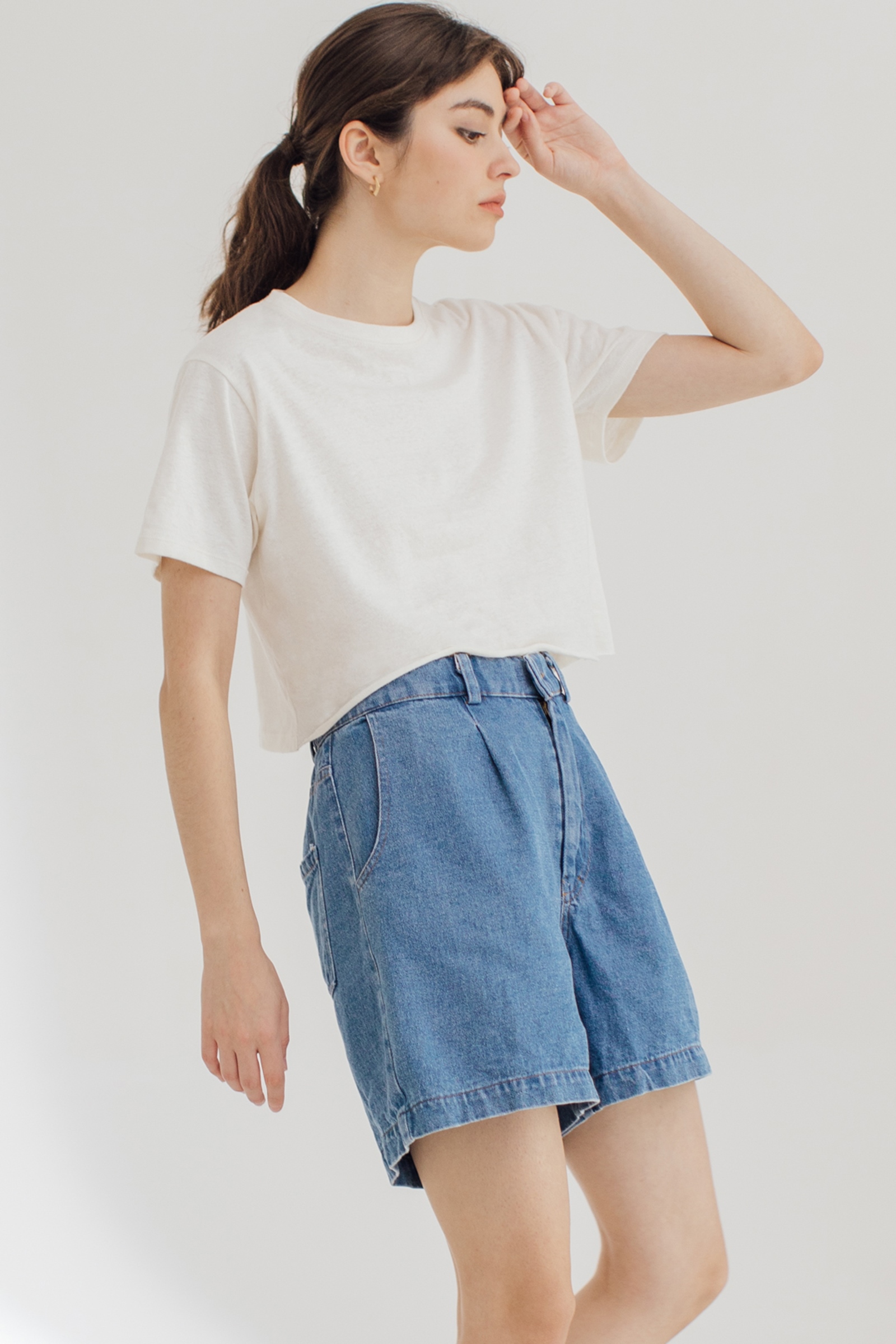 Picture of Amel Crop T-Shirt Ivory