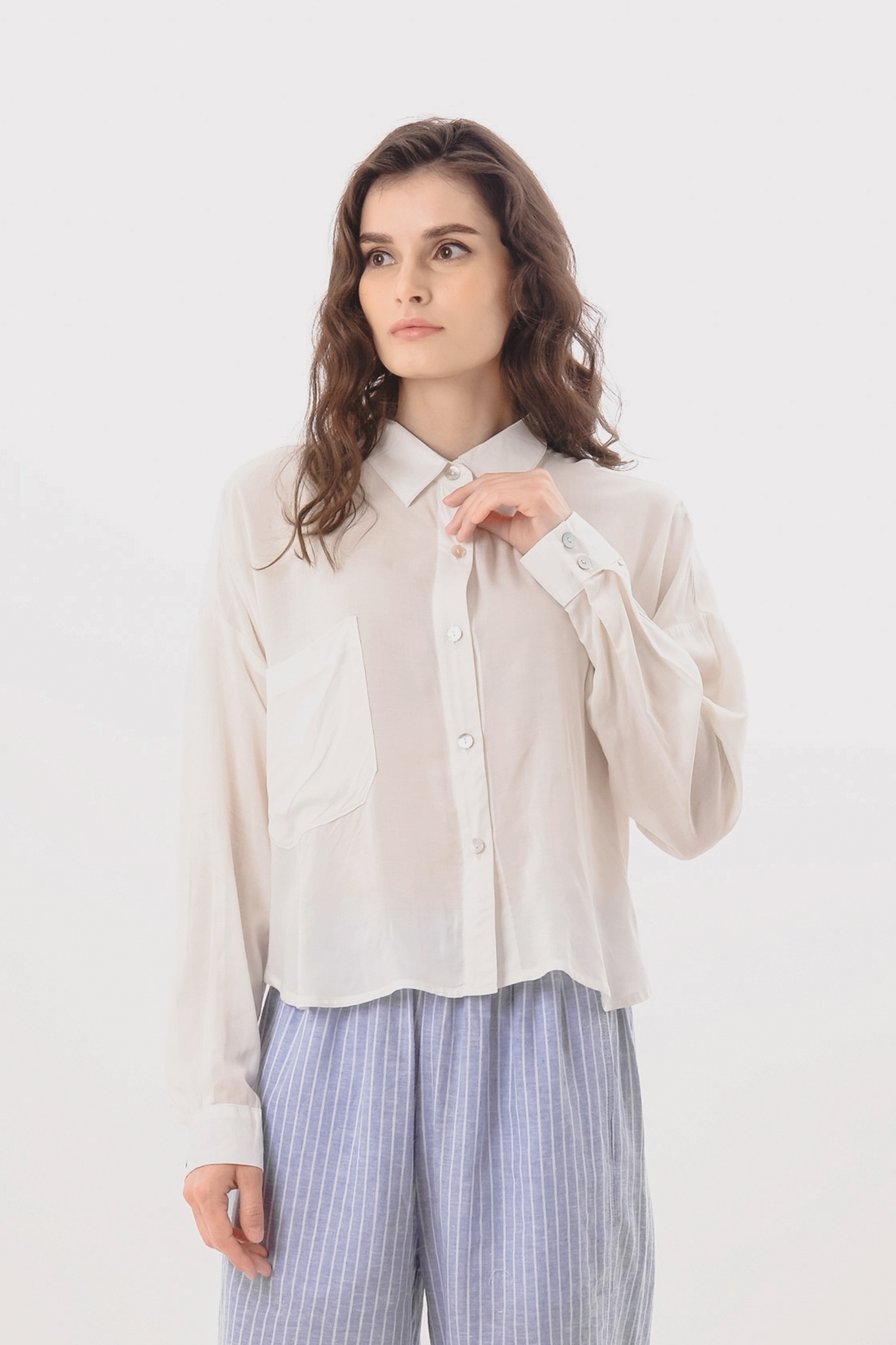 Picture of Reyhan Shirt Ivory Voile