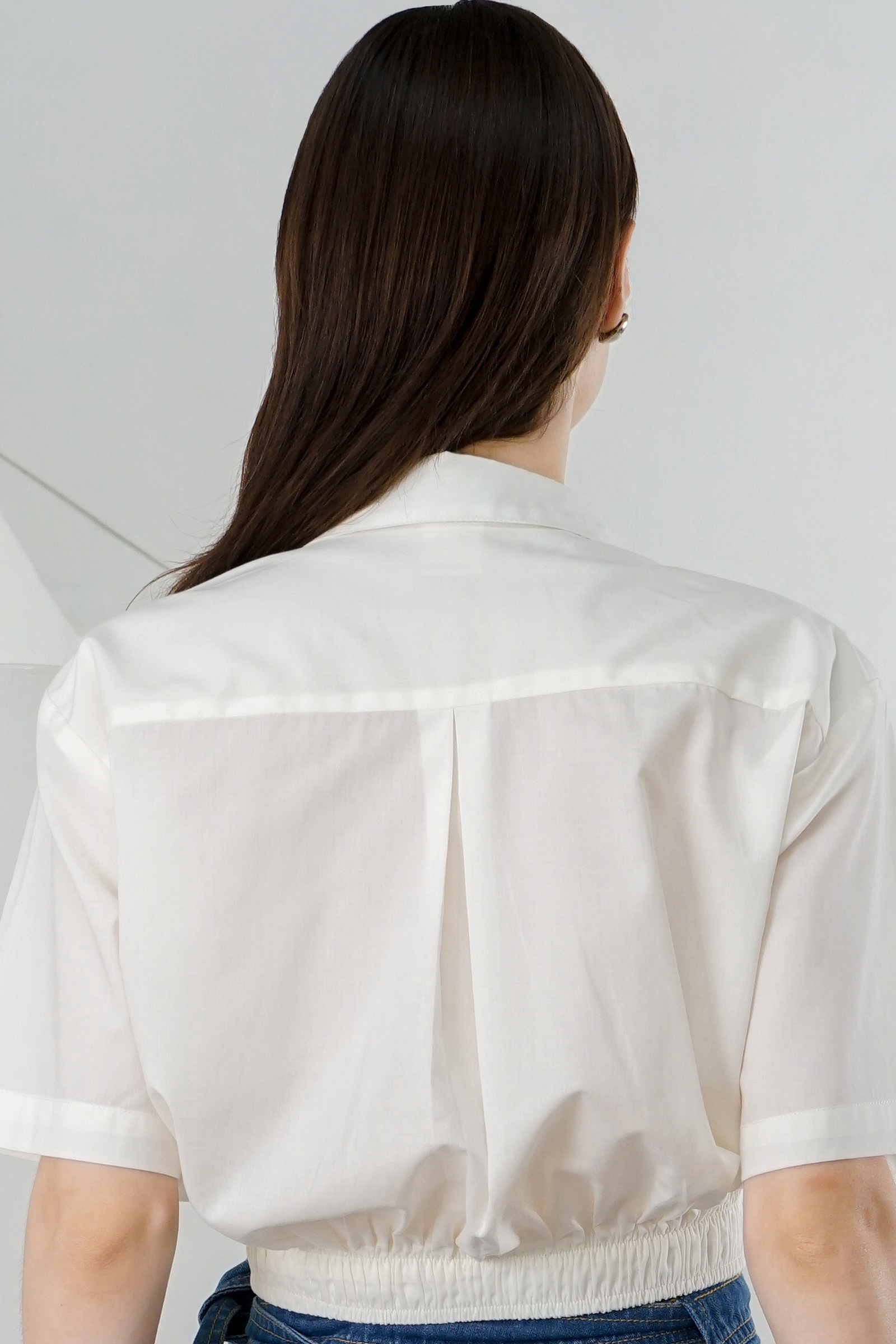 Picture of Christa Crop Shirt Ivory 