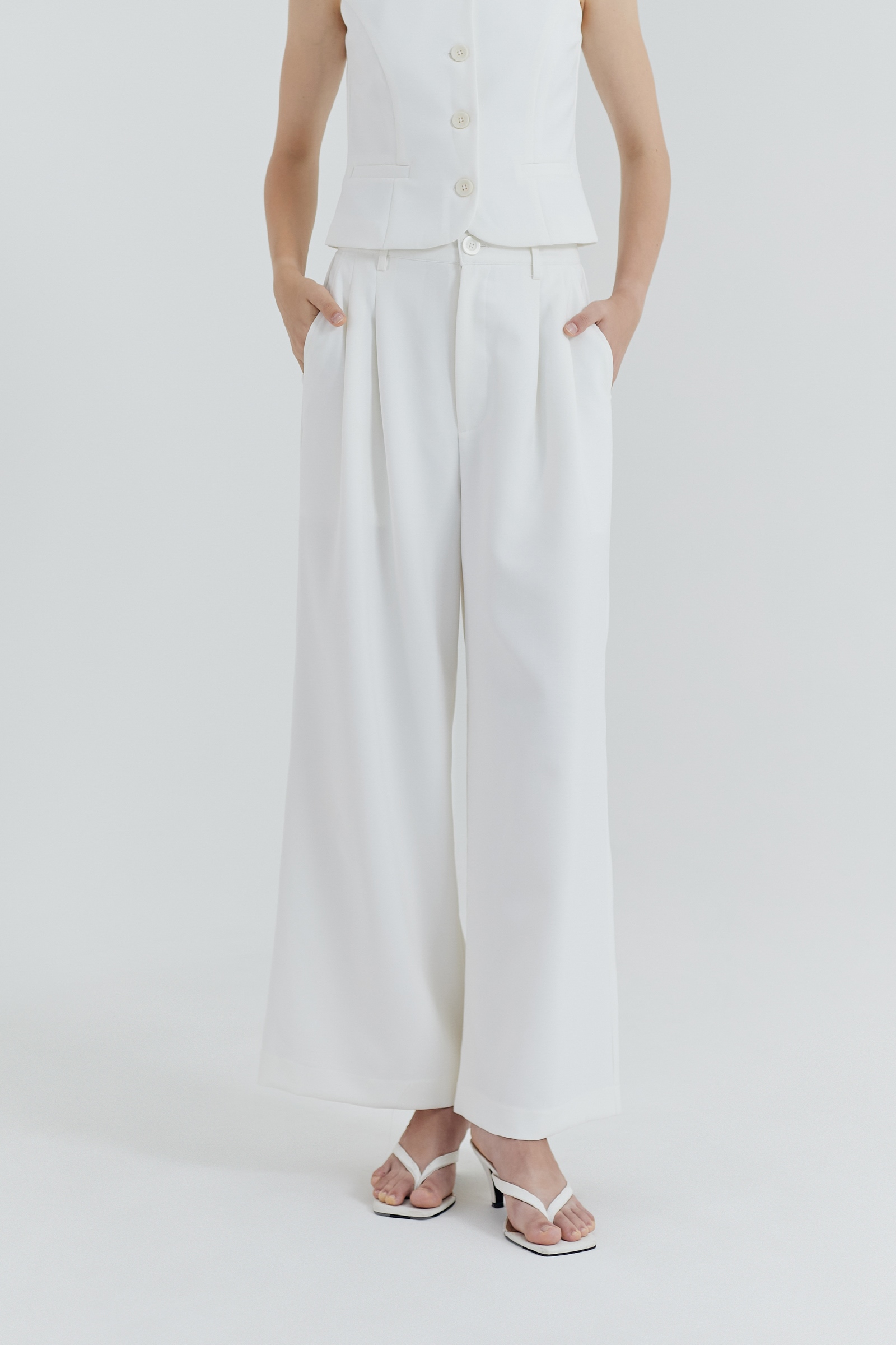Picture of Kivee x Cath Halim - Joan Classic Trousers Ivory